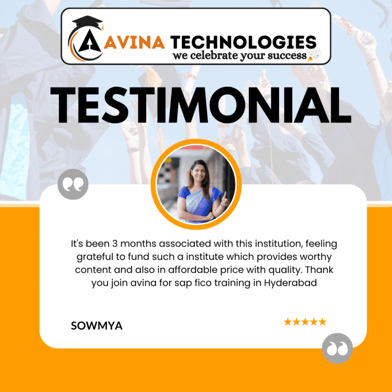 Avina Technologies Students Testimonials on SAP